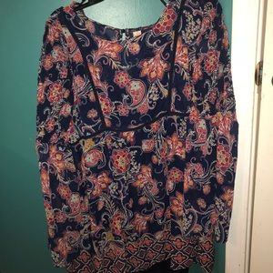 Paisley Long Sleeve Dress